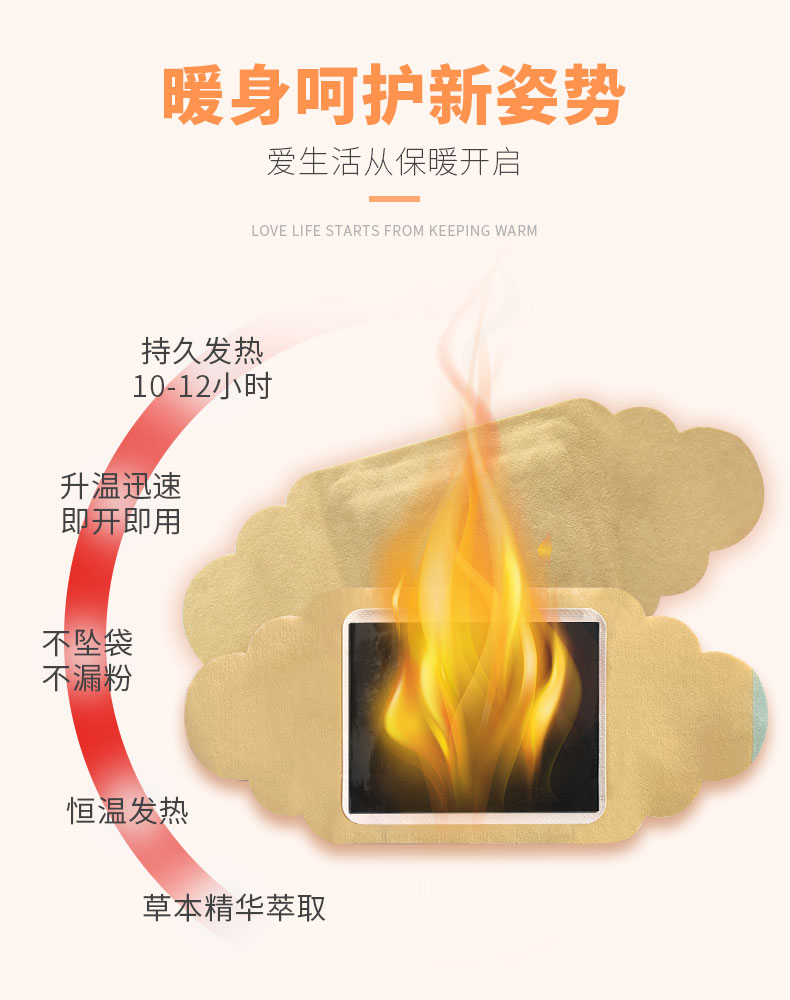 暖貼升溫迅速，即開即用